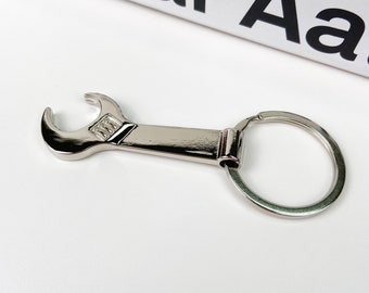 Wrench Opener,Wrench Keychain,Bottle Opener Keychain,Dad Keychain,Stainless steel engraved Keychain,Boyfriend Gift