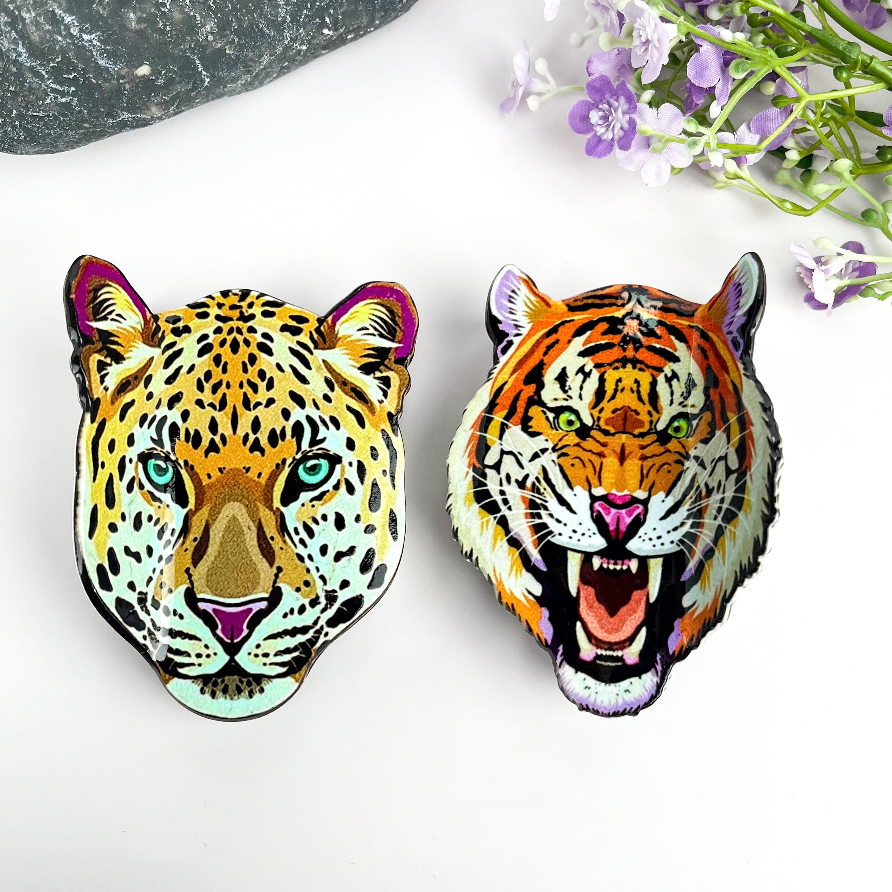 Tiger Head & Cheetah Head Hair Claw Clip: Acetate Animal  display picture 3