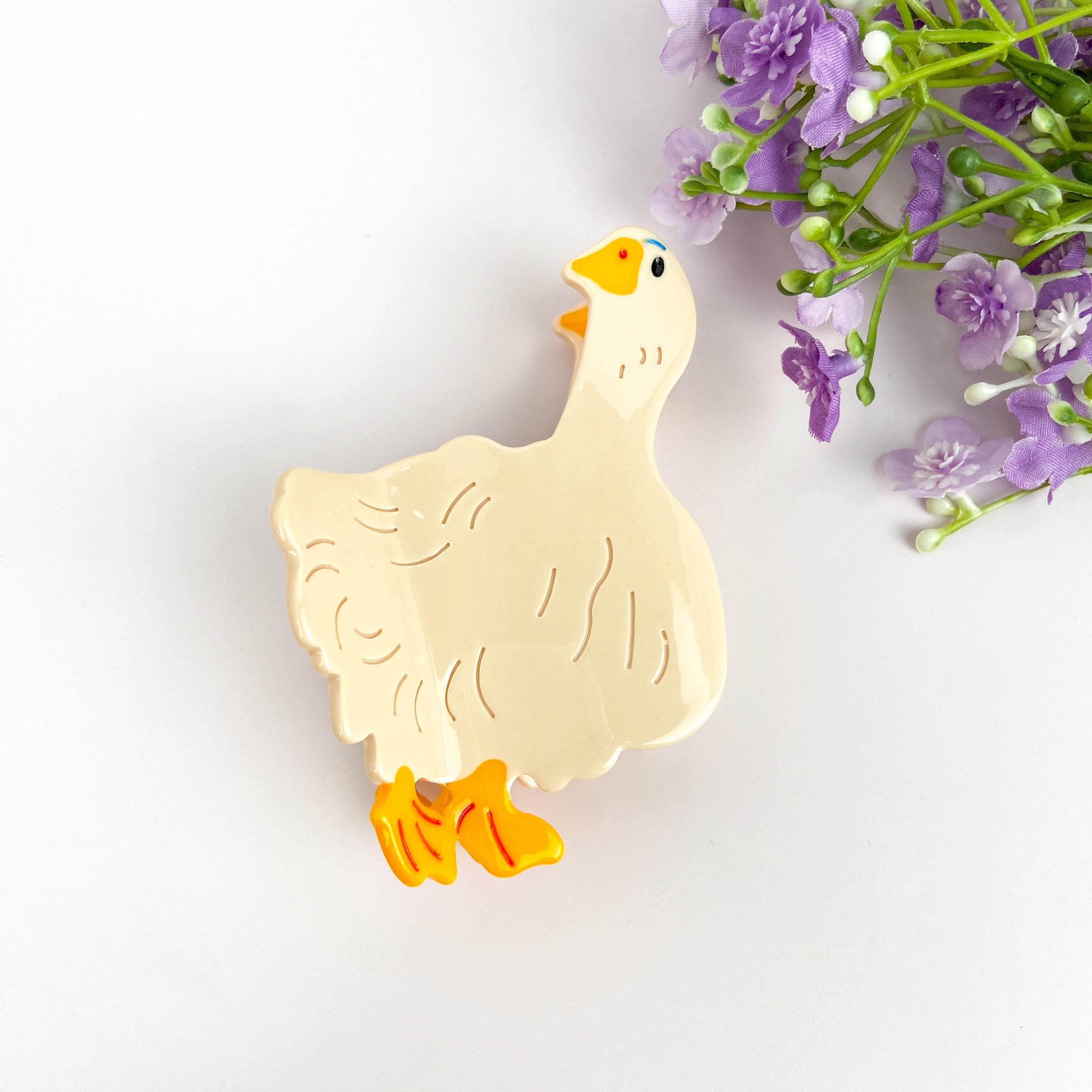 Handmade Duck Acetate Hair Claw Clip, Personalized Gift - Etsy