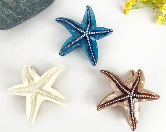 Presilha de cabelo em forma de estrela do mar: garra de acetato de animal marinho, acessório de praia