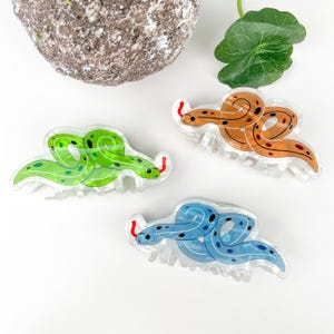 Cartoon Snake Hair Claw Clips, Unique Hair Clips,Custom Unique Logo/Text on Box,Animals Hair Accessories,Gift for Snake Lovers,Gift for Her