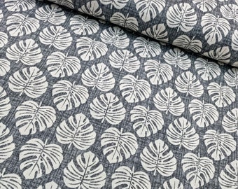 Waterproof, Leaves Printed, Home Decor Upholstery Fabric, Cotton Canvas Fabric By The Yard, Water Repellent Home Textile Upholstery Fabric