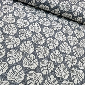 Waterproof, Leaves Printed, Home Decor Upholstery Fabric, Cotton Canvas Fabric By The Yard, Water Repellent Home Textile Upholstery Fabric
