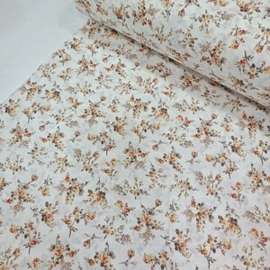 Beautiful Flowers Cotton Fabric, Extra Wide, OEKO-Tex, Fabric By the Yard, Fabric for Clothing, Duvet Cover, Cushion, Pillow