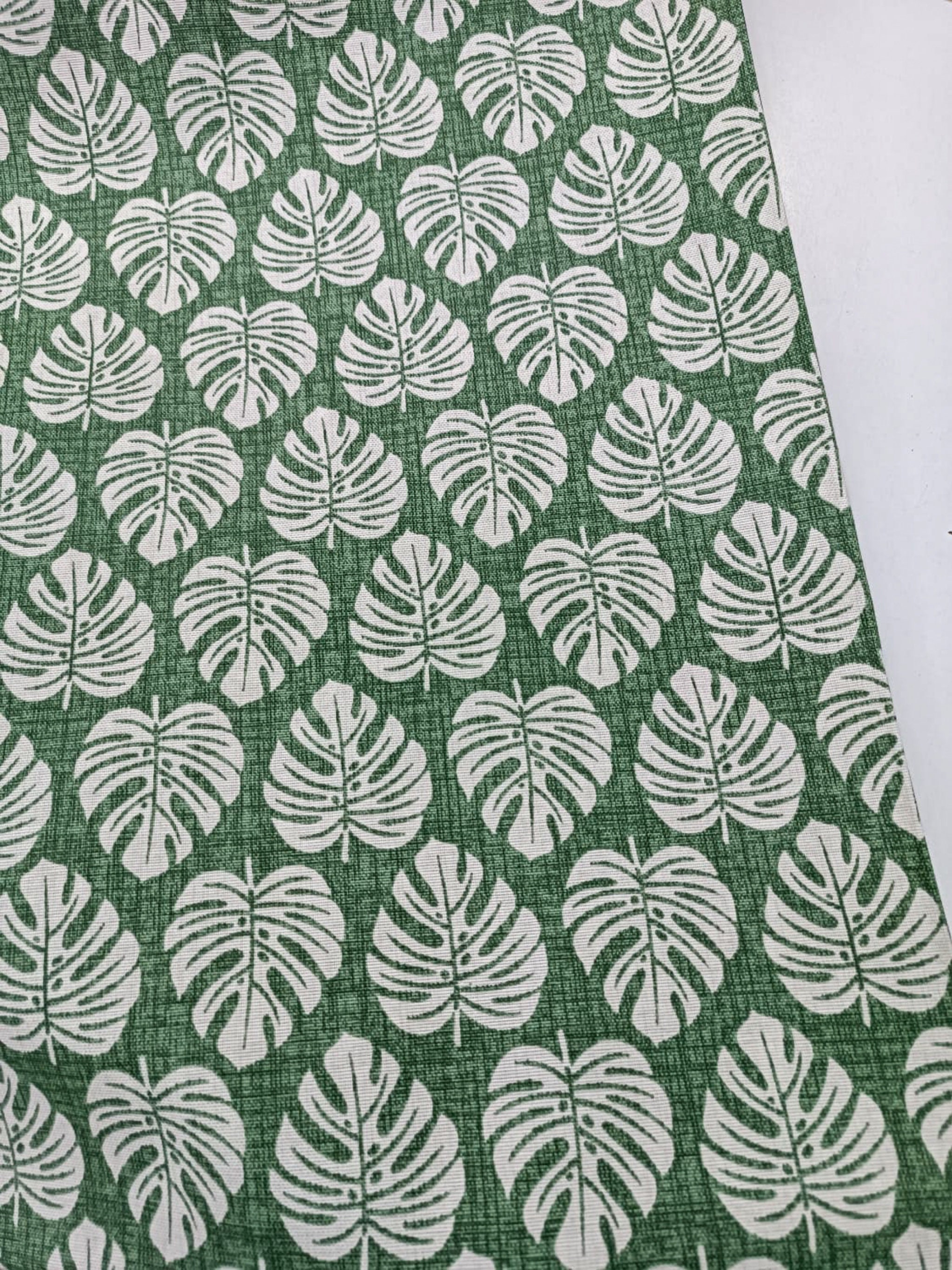 Waterproof, Leaves Printed, Home Decor Upholstery Fabric, Cotton Canvas ...