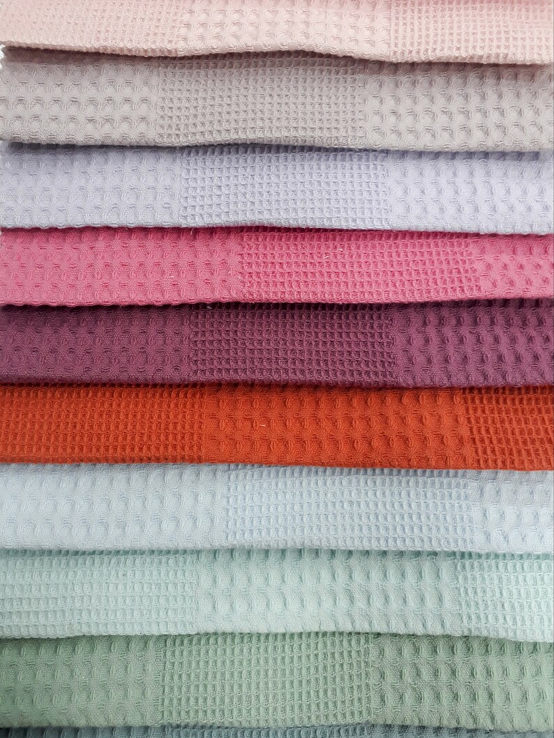 Premium Quality, 100 Cotton Waffle Fabric, Extra Wide Fabric, Oekotex