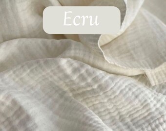 Premium Quality, 4 Layer Gauze Muslin Cotton Fabric By the Yard, Organic Muslin Fabric, Muslin Crinkly, OEKO-TEX, Baby Cotton, Extra Wide