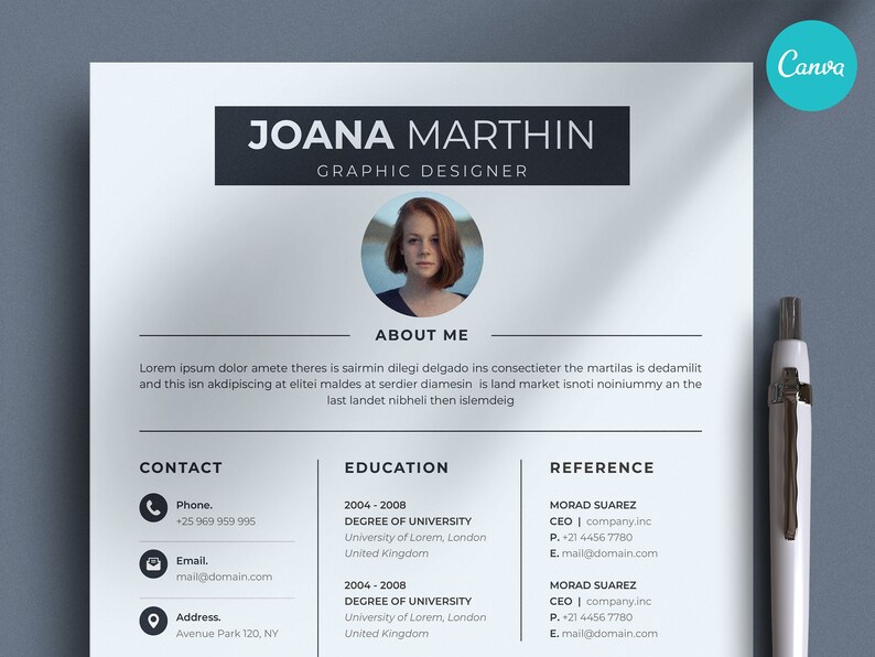 Canvas Resume Template