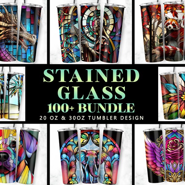 Stained glass tumbler bundle sublimation designs, sublimation designs, digital download, commercial use, digital png, instant download