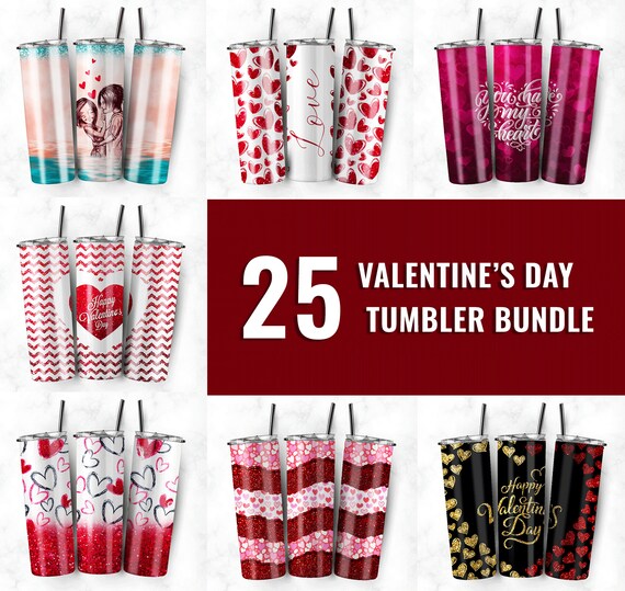 Valentine Tumbler Sublimation Designs, Valentines Day Wrap