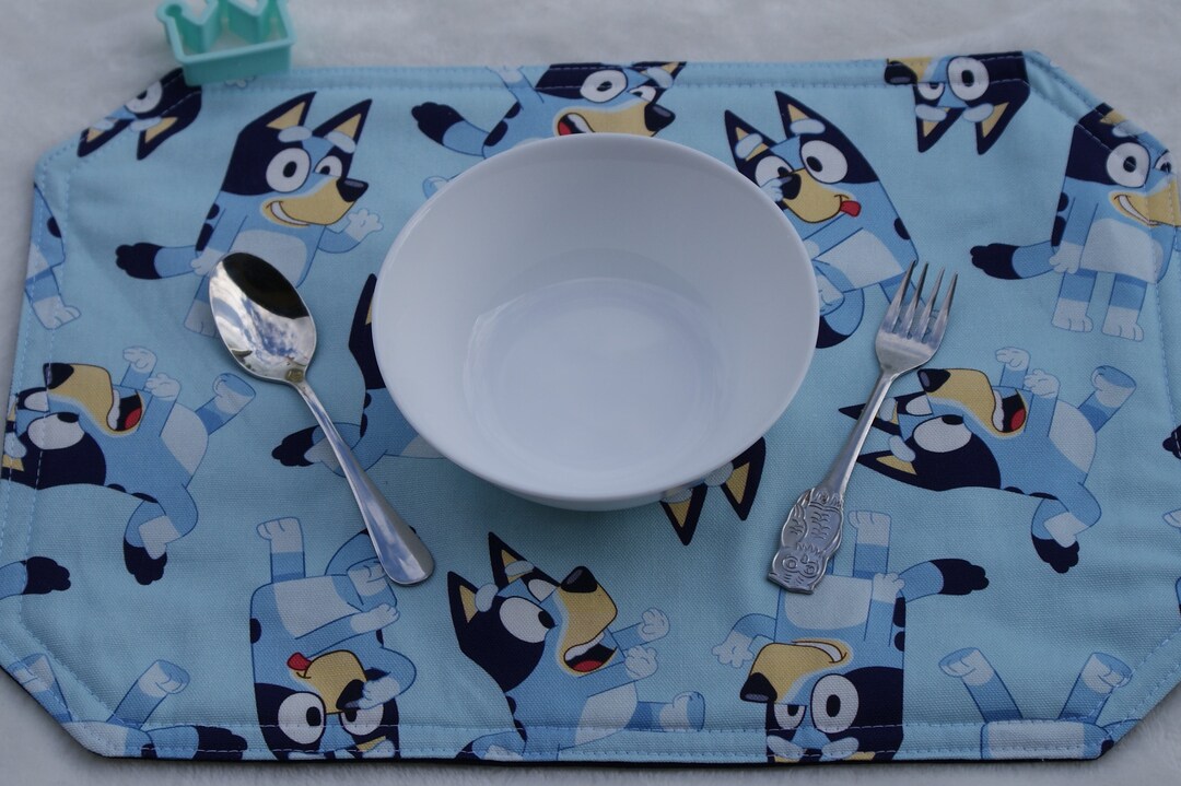 Bluey Placemat/100 Cotton Canvas/bluey Characters/gift/christmas Gift