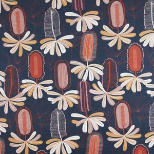 Australian Floral Placemats, Cotton Canvas with Matching Coasters (Set of 6)