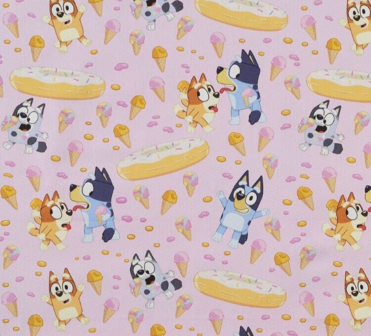 Bluey Placemat/100 Cotton Canvas/bluey Characters/gift/christmas Gift/child/toddler/bluey/pink