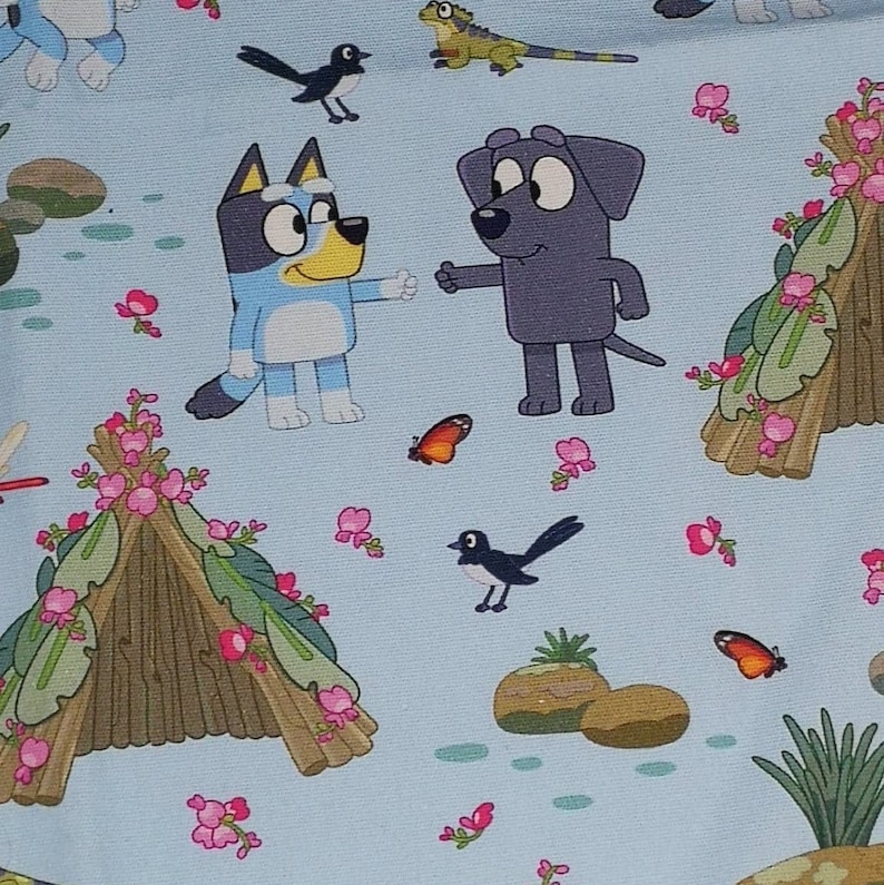 Bluey Placemat/100 Cotton Canvas/bluey Characters/gift/christmas Gift/child/toddler/bluey/pink