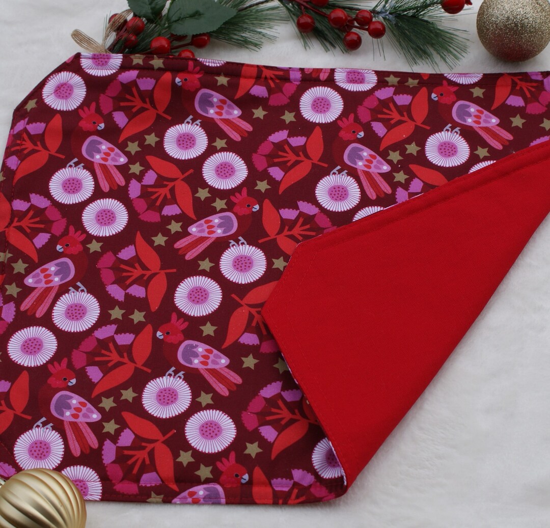 1 Christmas Placemat/australian Themed/contrast Etsy Australia