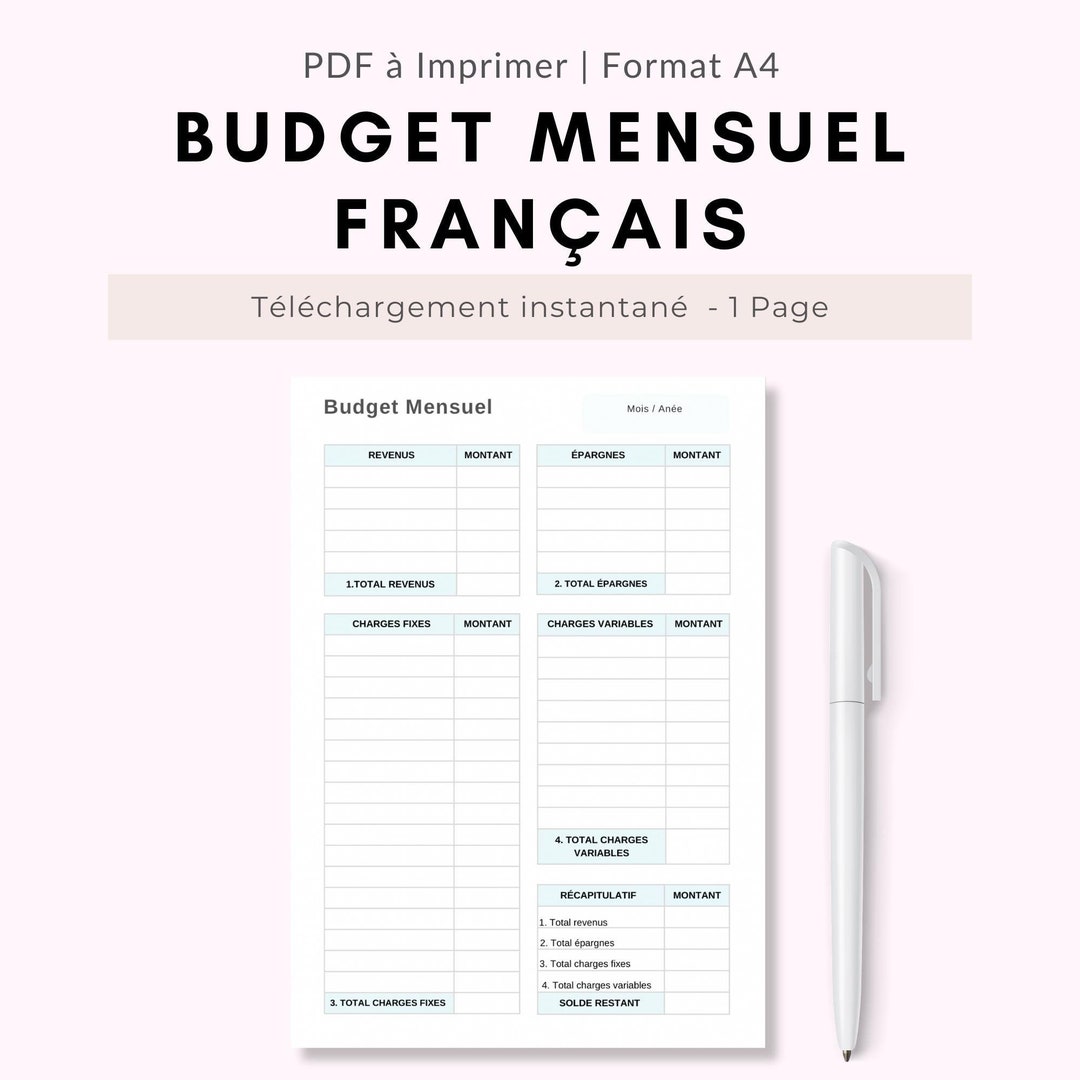 Budget Mensuel Fran ais Budget Mensuel Imprimer Budget Mensuel PDF Budget Mensuel Fran ais Budget Mensuel Imprimer Budget Mensuel PDF