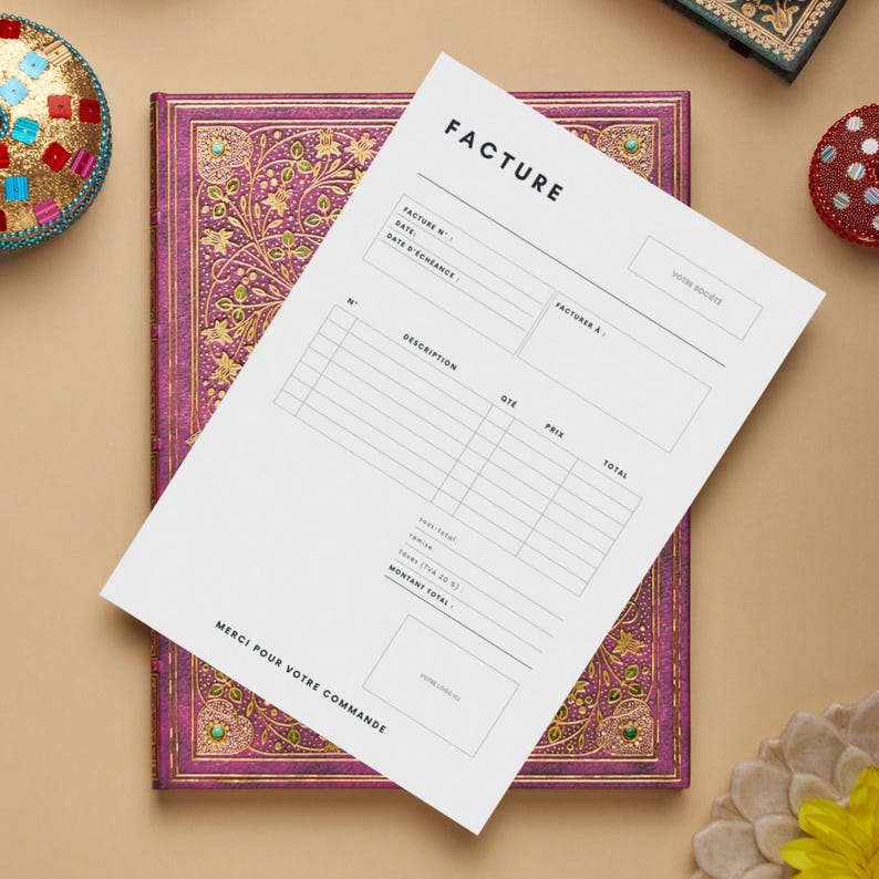Simple French Invoice, Printable Invoice Template, French Invoice ...