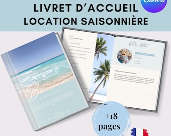 Seasonal Rental Welcome Booklet, Airbnb CANVA Welcome Booklet, AIRBNB Welcome Booklet in French, Vacation Rental Welcome Booklet