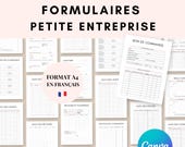 Suivi commandes, Facture entrepreneur, Kit entrepreneur, Petites Entreprises, Modèles Canva français, Formulaire client, kit small business