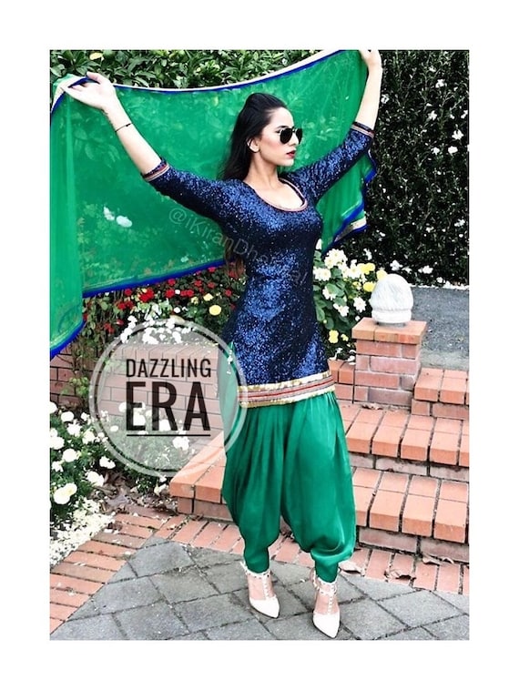 Rahi Fashion Green Faux Georgette Semi Stitched Salwar Suit for Women -  JIYA - 3731067