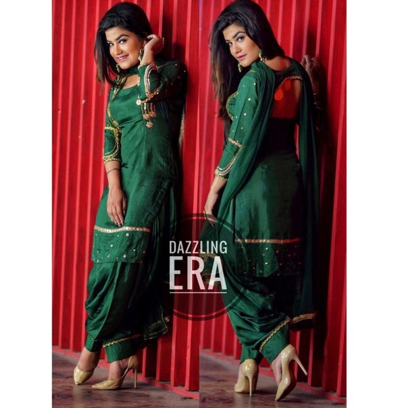 Buy online Embroidered Straight Pant Suit Semi- Stitched Suit from Suits &  Dress material for Women by Shimeroo Fashion for ₹2999 at 56% off | 2024  Limeroad.com