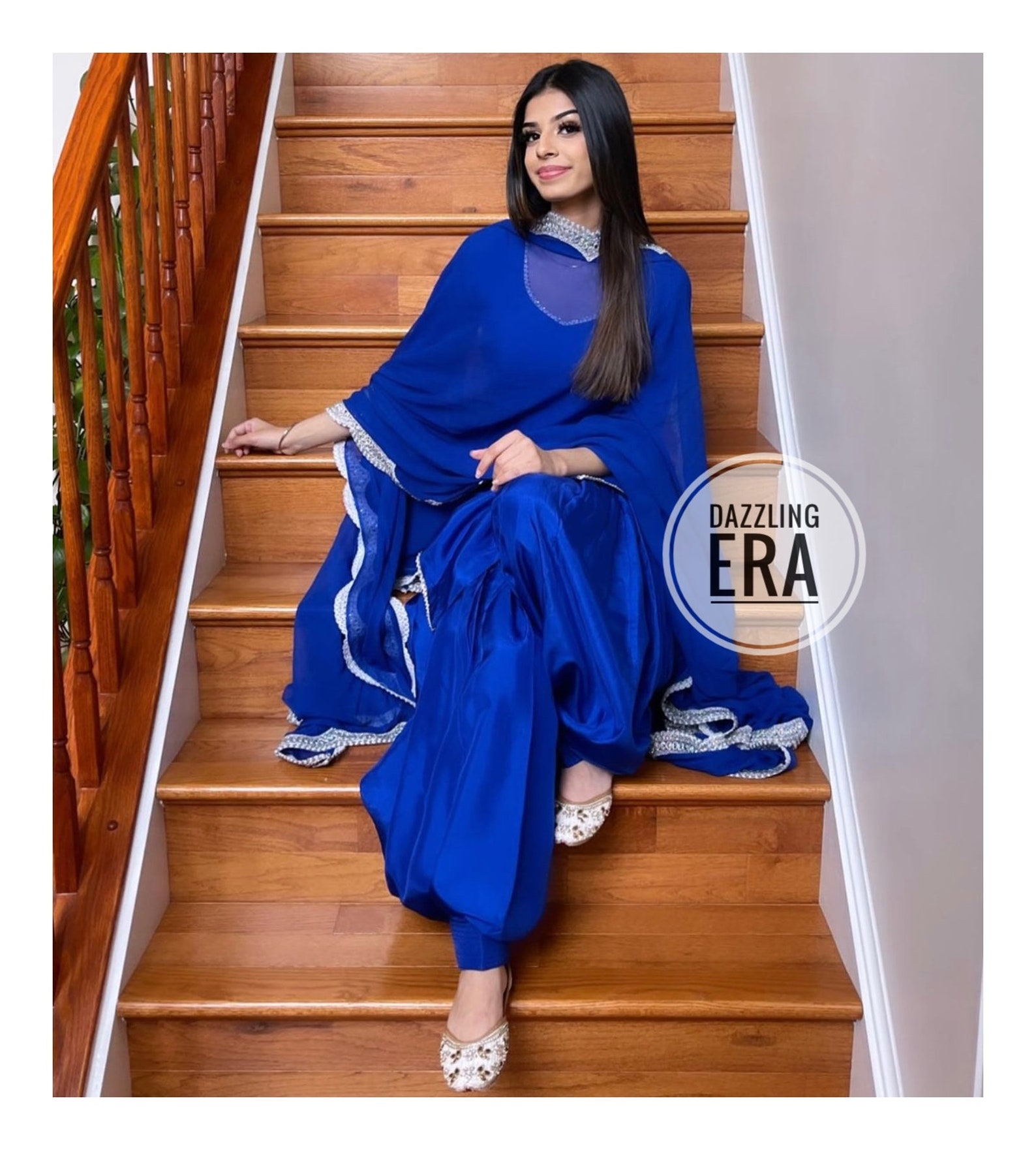 Patiyala Suit in Navy Blue