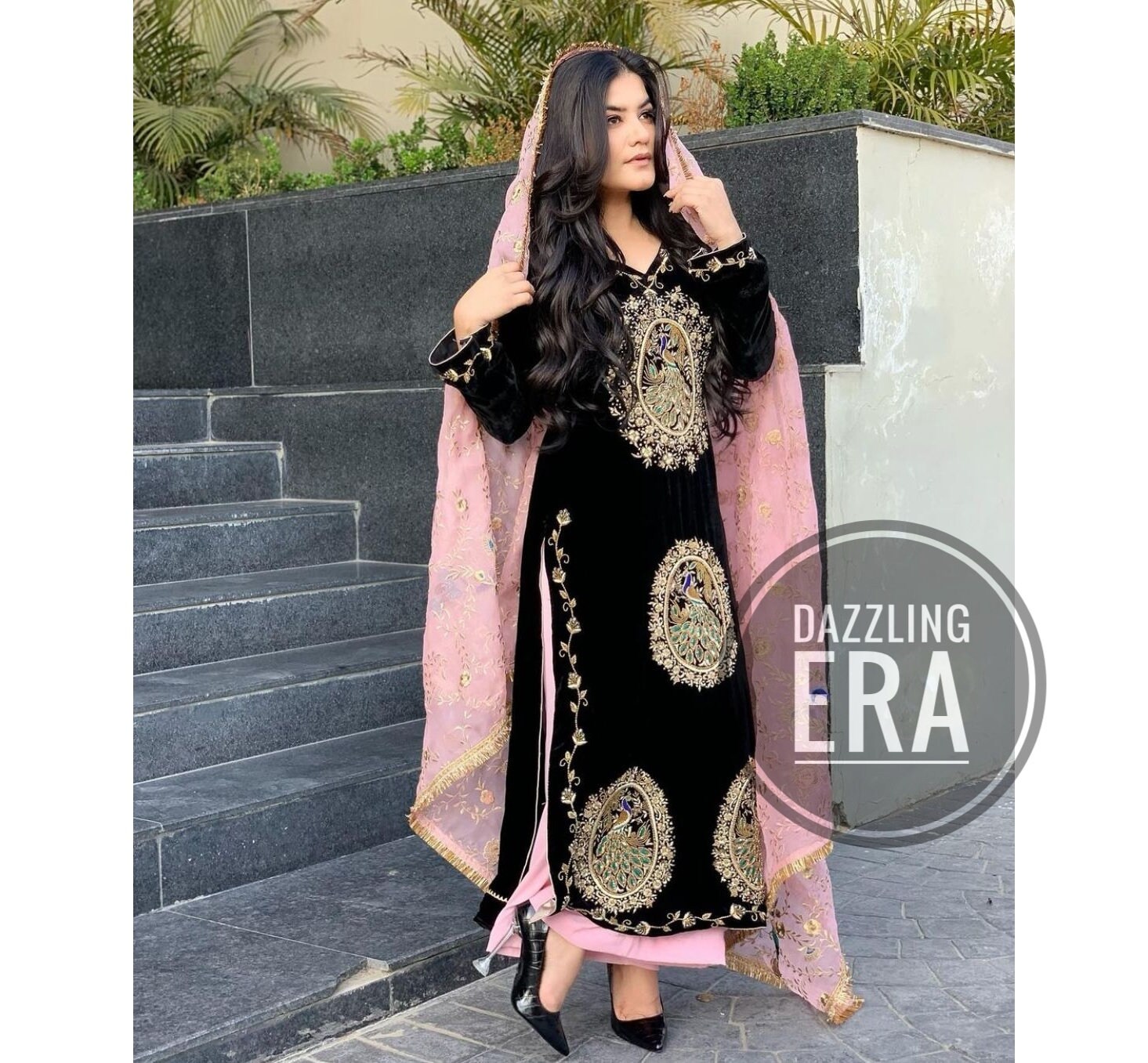 Black Pink Salwar Kameez Suit Punjabi Patiala Velvet Crepe - Etsy Singapore
