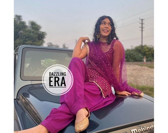 Purple Punjabi Salwar Kameez Custom Made Suit Patiala Salwar Suit Dupatta Kameez Indian Womens Dress Designer Brocade Silk Suit Plus Sizes