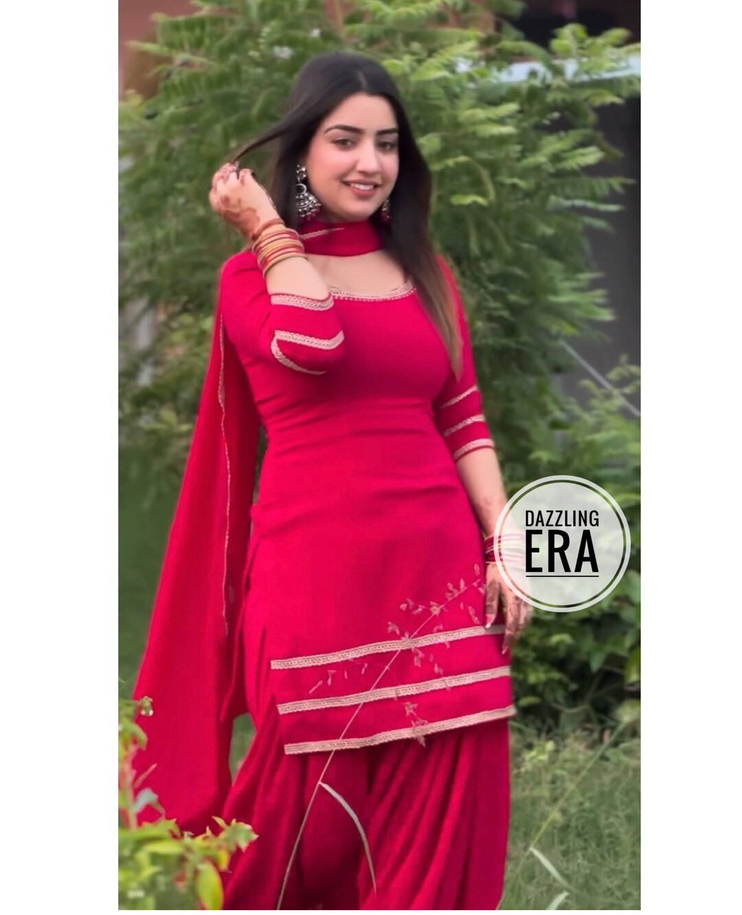 Latest Designer Pink Punjabi Patiala Silk Suit Salwar Kameez Suit Made to Measure Suit Dress for Women and Girls Golden Lace Work Suits Etsy UK