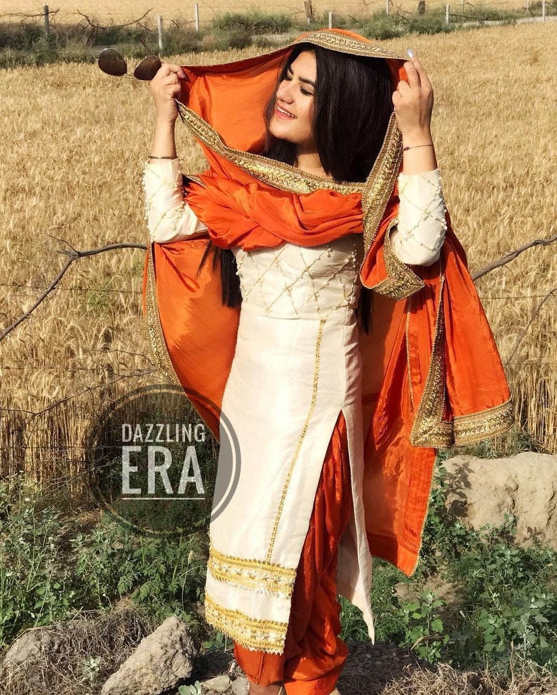 Beautiful Salwar Kameez Punjabi Suit Patiala Indian Designer Custom Made Suit Salwar Bridal Wear Heavy Lace Work Ethnic Wear Kameez Suit image 4