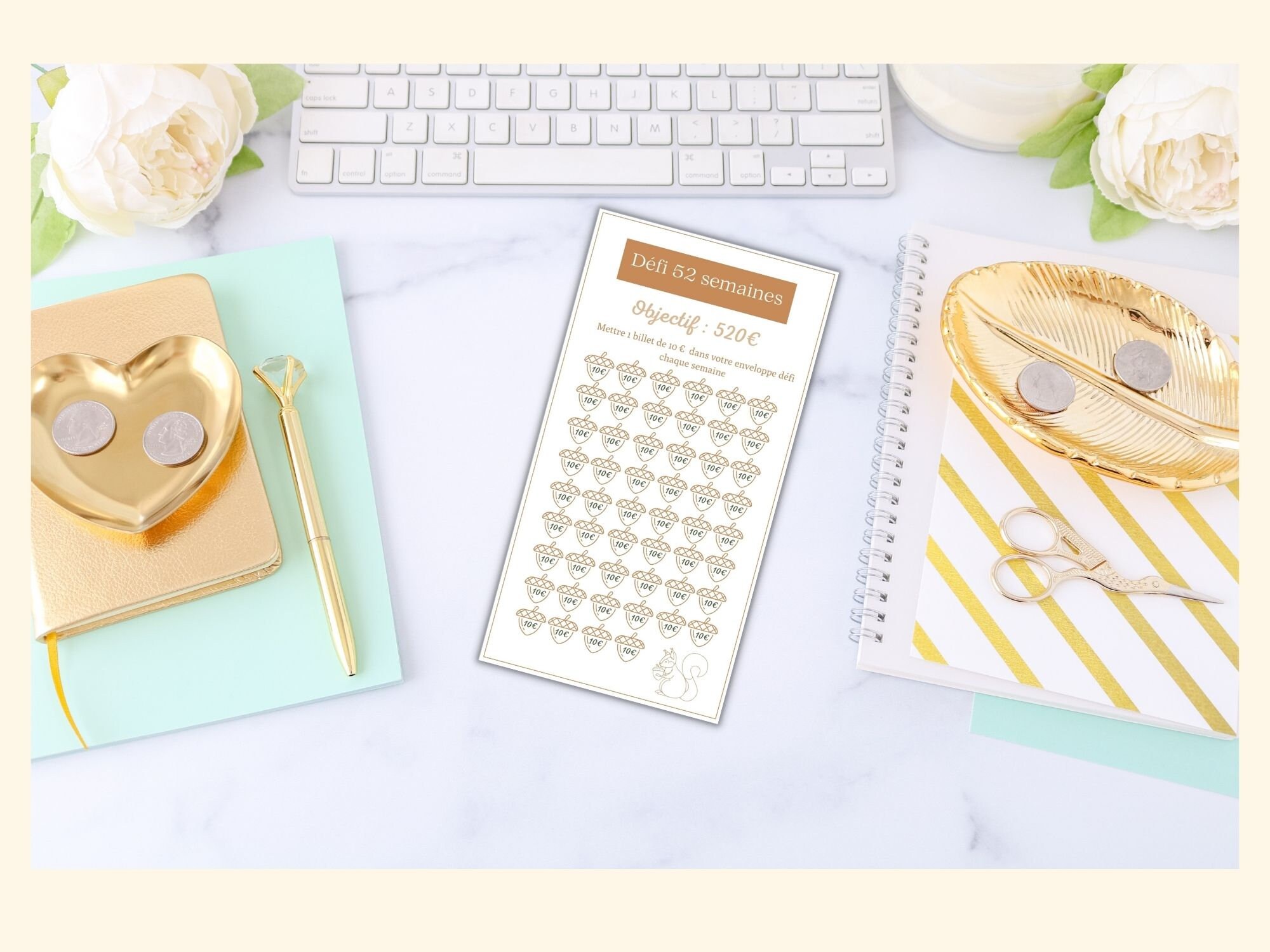 4 Fiches de défi budget téléchargeable pour faire des économies - Etsy
