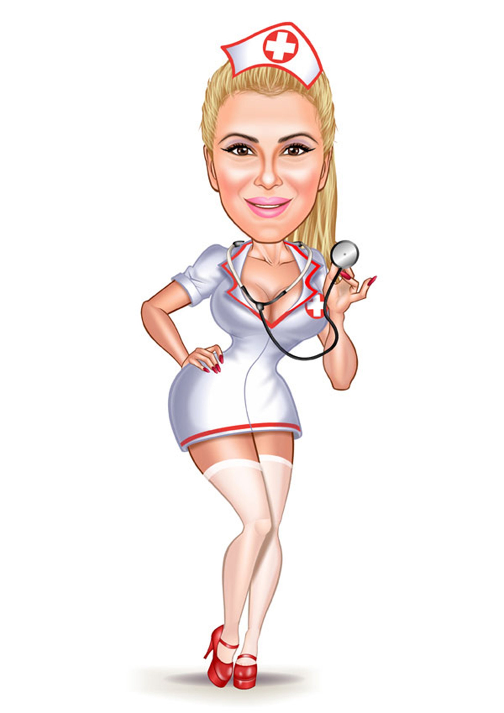 Personalized Woman Nurse Cartoon Custom Caricaturenurse - Etsy Personalized Woman Nurse Cartoon Custom Caricaturenurse - Etsy