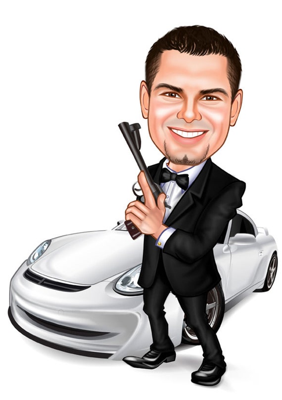 Personalized JAMES BOND Cartoon Custom Caricature Movie Star - Etsy Personalized JAMES BOND Cartoon Custom Caricature Movie Star - Etsy