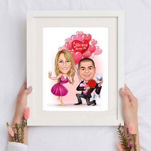 Personalized Married Couple Cartoon Custom Caricature Marriage - Etsy
