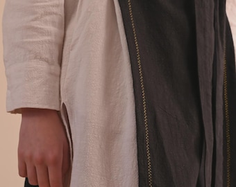 Sobrefalda de ramio / Ropa ecológica / Falda para mujer / Ramio y ortiga / Regalo para ella / Ropa de lino