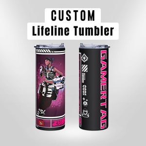 Custom Lifeline Tumbler | 20oz. | Gaming Hydration Cup | Personalized Gamer Tag