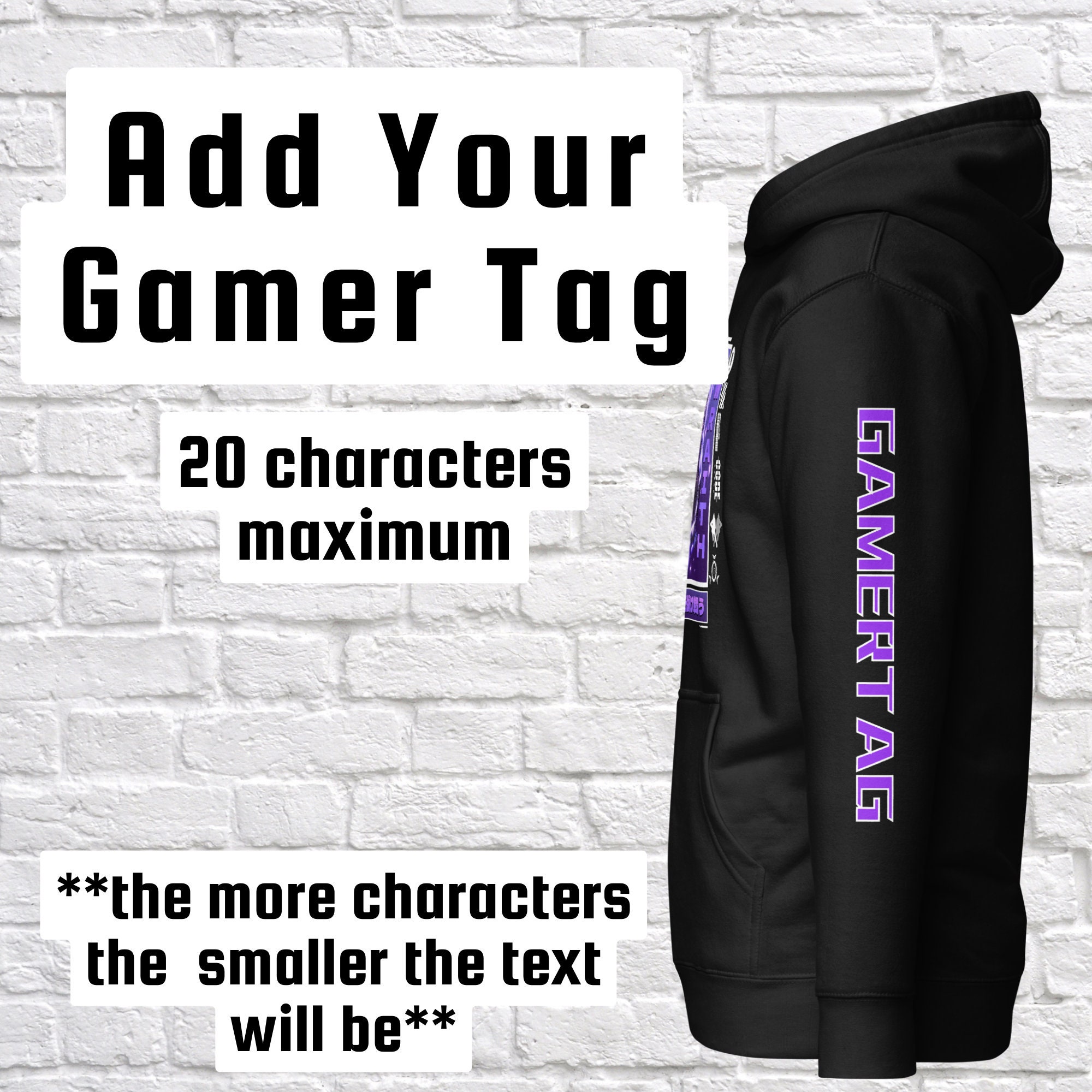 Destiny hoodie with gamertag sale