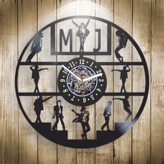 Michael Jackson Wall Clock Made From Vinyl Record Vintage Etsy