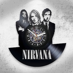 Music Legend Wall Clock made from Vinyl Record, Rock Music Band Art, Christmas Gift for Boy, Unique Wall Mount Decor