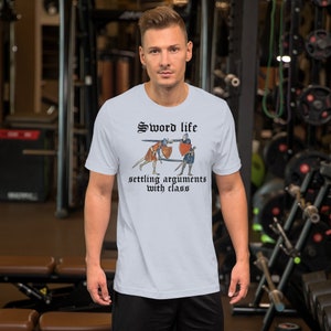 Sword Life Dueling Knights Tee, Women&#39;s HEMA Shirt, Men&#39;s Historical Combat T-Shirt