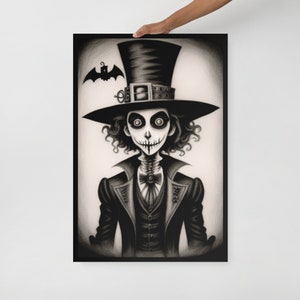 Halloween Spooky Character Gothic Art Poster