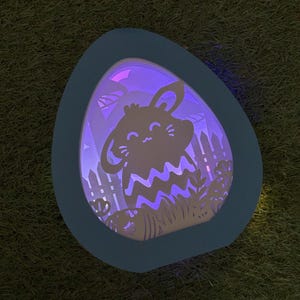 3D Osterhase Papierlaterne SVG | Layered Osterei Schattenbox | DIY Cricut Ostern Basteln | Ostern Papierschnitt Vorlage | Glow Lichtbox