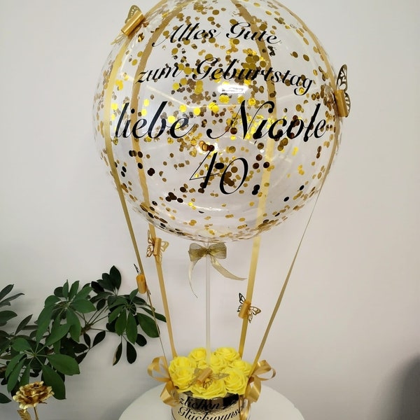 Geschenkballon /|Ballon mit Beschriftung/Geburtstagsgeschenk /JubiläumGeschenk/ Schulabschlussgeschenk/Taufegeschenk