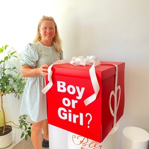 Surprise-Box mit Individuellen Beschriftung/Name und schöne Schleife, selbst befüllbar Überraschungsbox Box XXL 50*50*50 cm