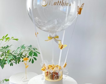 Einzigartiges Hochzeitsgeschenk, Paar Geschenkballon, Hochzeitsgeschenk, Geschenk für Brautpaar, mit Beschriftung