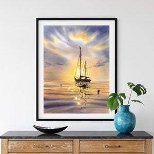 Nautical Vibes: Sailboat Print for Beach House Decor, Coastal Wall Art, Sailing Gift