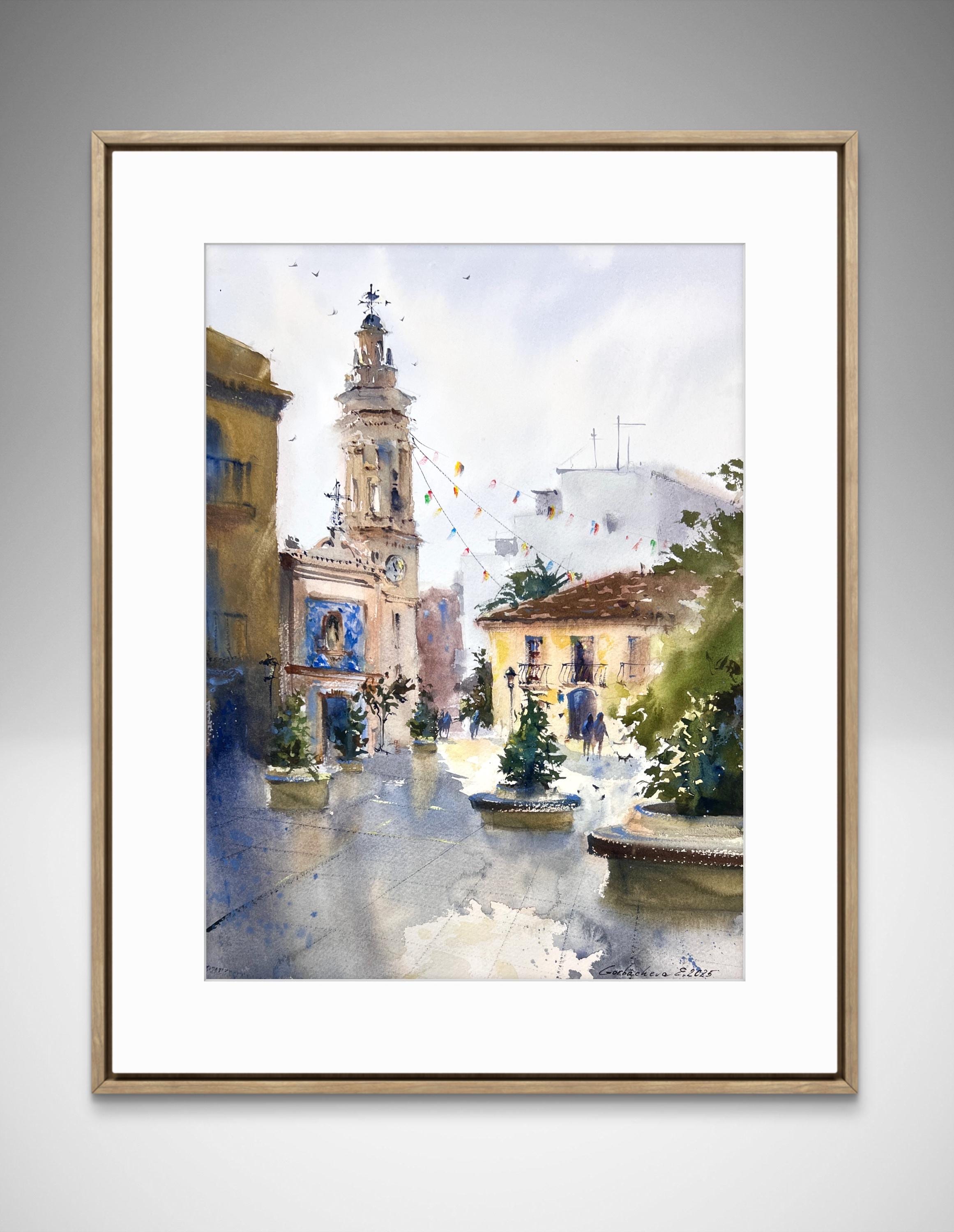 [窓]　水彩画・風景画スペイン・コルドバ・ユダヤ人街・旧市街 スペイン散歩 水彩画 | 松本敏裕の世界