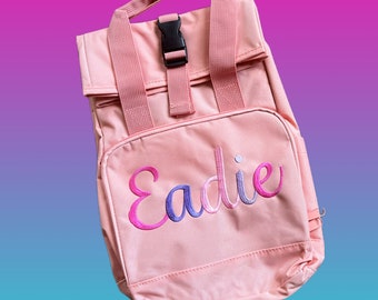 Personalised Embroidered Childs Backpack // personalised backpack, personalised nursery bag, personalised school bag, embroidered school bag