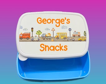 Personalised Boys Lunchbox // personalised snack box, personalised girls lunchbox, personalised fairy lunchbox, lunchbox for school