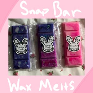 Snap Bar Wax Melts - lovely scented - Soy Wax  - Snap bars - Wax melts - Pretty snap bars - Small room wax melts
